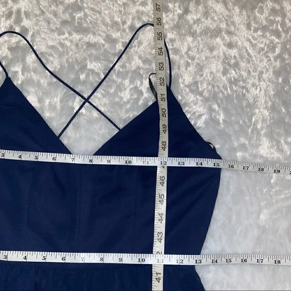 Dessy Collection Style 3019 Criss Cross Strap Backless Maxi Dress Size 2 NWOT - Picture 7 of 9